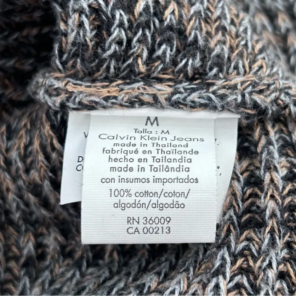 Calvin Klein brown slouchy boatneck sweater size medium